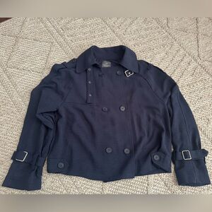 Adrianna Papell Classic Navy lightweight Peacoat / Short Trench